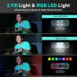 NBPOWER Webcam 1080P 60FPS avec Microphone, Lumière RGB, Autofocus, Compatible PC/Mac/Laptop