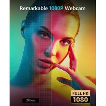 Webcam NBPOWER 1080P 60FPS avec Microphone et Lumière RGB
