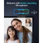 NBPOWER Webcam 1080P 60FPS avec Microphone, Lumière RGB, Autofocus, Compatible PC/Mac/Laptop