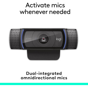 Logitech C920e HD 1080p Webcam with Mic, Zoom & Teams Certified, TAA