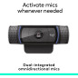 Webcam Logitech C920e HD 1080p avec micro, certifiée Zoom, compatible Microsoft Teams, conforme TAA Webcam Logitech C920e HD 1080p avec micro, certifiée Zoom, compatible Microsoft Teams, conforme TAA