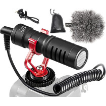 Movo VXR10 Universal Shotgun Mic for DSLR, iPhone & Android Cameras