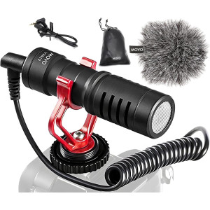 Movo VXR10 Universal Shotgun Mic for DSLR, iPhone & Android Cameras