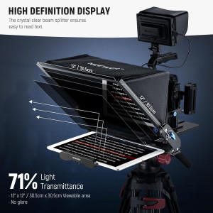 NEEWER Teleprompter X17 II 17 HD with RT113 Remote & Upgraded Mount