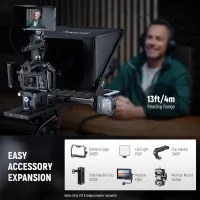NEEWER Teleprompter X17 II 17 HD avec Télécommande RT113, Cadre Métal, Montage Amélioré, Compatible iPad/iPhone