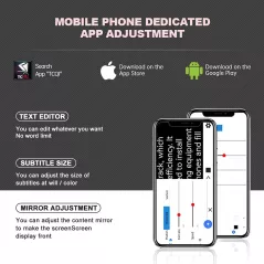 LENSGO TC7S Téléprompteur Portable pour Smartphone avec Télécommande, Compatible iPhone & Android