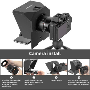 AMBITFUL Téléprompteur 7,5 pour Smartphone & DSLR
