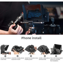 AMBITFUL Téléprompteur 7,5 pour Smartphone & DSLR