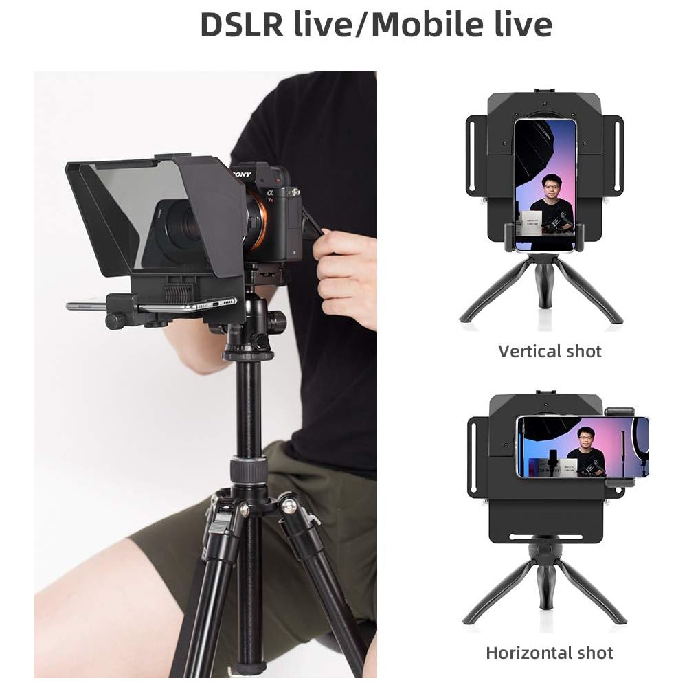AMBITFUL Téléprompteur 7,5 pour Smartphone & DSLR