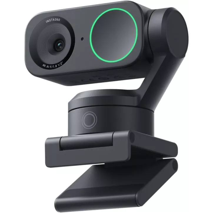 Insta360 Link 2 Webcam PTZ 4K 1/2 Sensor HDR AI Tracking Micro Annulation Bruit Contrôle Gestes
