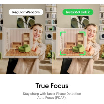Insta360 Link 2 Webcam 4K PTZ AI pour PC/Mac – Streaming & Appels