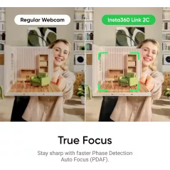 Insta360 Link 2C : Webcam 4K HDR, Auto Framing & Micro AI