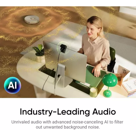 Insta360 Link 2C : Webcam 4K HDR, Auto Framing & Micro AI