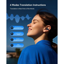 AI Translation Earbuds | Real-Time 144 Languages, 60H Bluetooth Playtime
