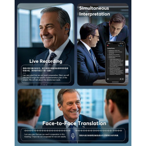 AI Translation Earbuds | Real-Time 144 Languages, 60H Bluetooth Playtime