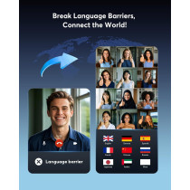 AI Translation Earbuds | Real-Time 144 Languages, 60H Bluetooth Playtime