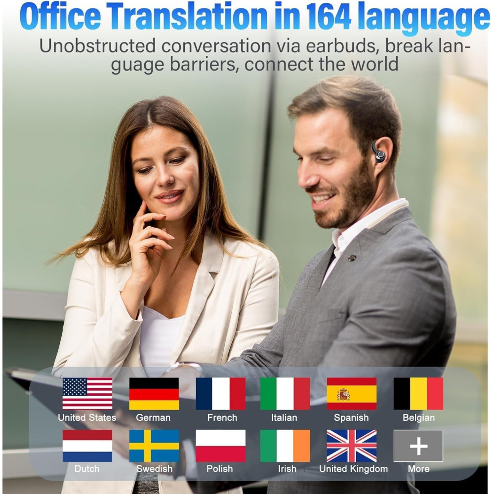 AI Translation Earbuds: Real-Time 164-Language Translator with Bluetooth 5.4