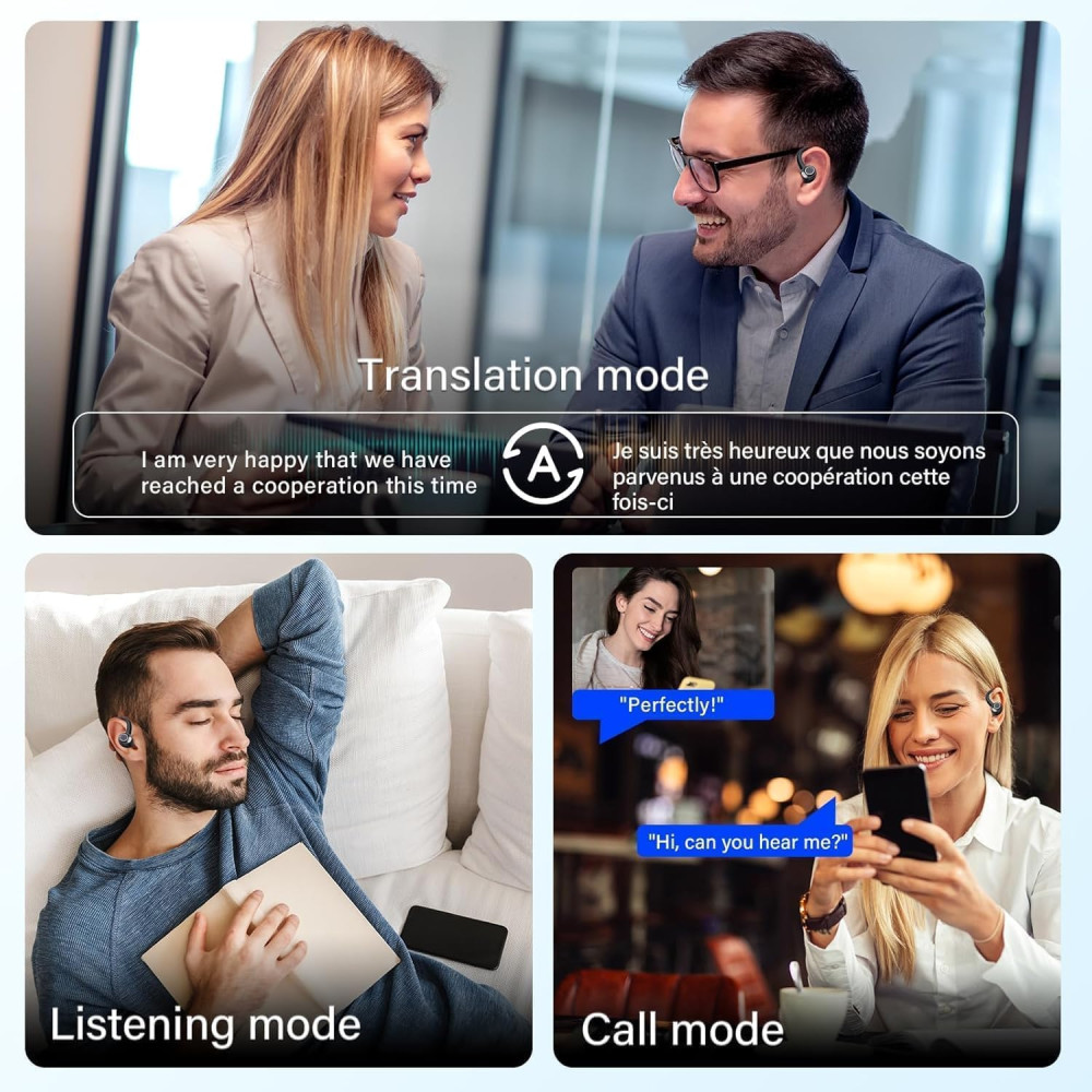 AI Translation Earbuds: Real-Time 164-Language Translator with Bluetooth 5.4