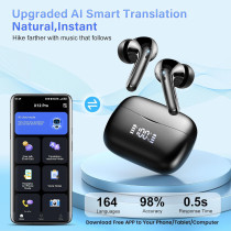 AI Translation Earbuds: Real-Time 164-Language Translator with Bluetooth 5.4