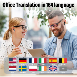 AI Translation Earbuds 164 Languages, Real-Time No Subscription, 42H Battery
