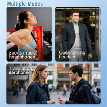 Écouteurs Traduction AI 164 Langues, 48H Bluetooth 5.4