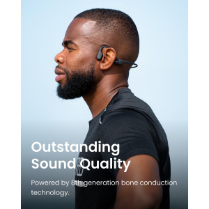 SHOKZ OpenRun Bone Conduction Headphones - Wireless, Sweat-Resistant, 8H Playtime