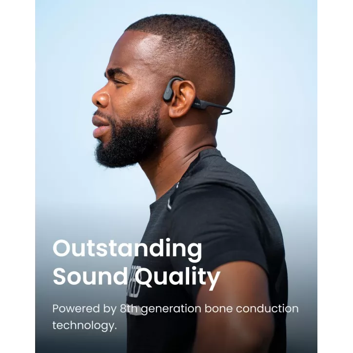 Casque SHOKZ OpenRun Bluetooth Sans Fil, Conduction Osseuse, Résistant à la Transpiration, 8H Autonomie