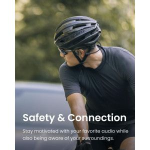 SHOKZ OpenRun Bone Conduction Headphones - Wireless, Sweat-Resistant, 8H Playtime