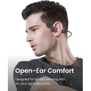 SHOKZ OpenRun Bone Conduction Headphones - Wireless, Sweat-Resistant, 8H Playtime
