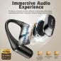 Casque Bluetooth 5.4 Open Ear avec Oreillette Ergonomique, Écran Digital, 40H, IPX6 - Noir