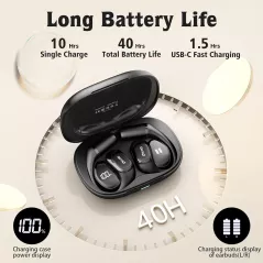 Casque Bluetooth 5.4 Over Ear avec Écran Digital & IPX6