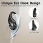 Open Ear Bluetooth Headphones 5.4 with Ergonomic Earhook, Touch Control, 40H Playtime, IPX6 Waterproof (Black)