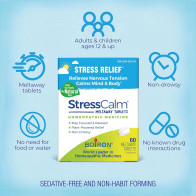 Boiron StressCalm Tablets - Stress, Anxiety & Fatigue Relief, 60 Count