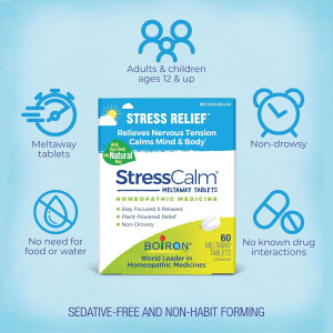 Boiron StressCalm Tablets - Stress, Anxiety & Fatigue Relief, 60 Count