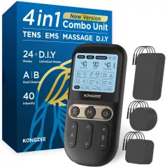 Stimulateur Musculaire 4 en 1 TENS EMS Rechargeable FDA
