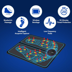 Beyn Health Expert : Tapis Massage Pieds Rechargeable 8 Modes