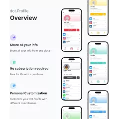 dot. Thin - Carte de Visite Digitale Compatible iPhone & Android