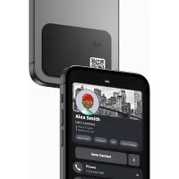 dot. Thin - Carte de visite numérique compatible iPhone & Android (Noir)