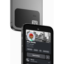 dot. Thin - Carte de visite numérique compatible iPhone & Android (Noir)