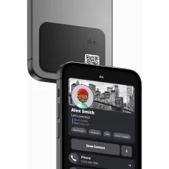 dot. Thin - Carte de visite numérique compatible iPhone & Android (Noir)