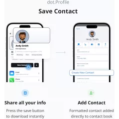 dot. Thin - Carte de Visite Digitale Compatible iPhone & Android