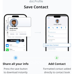 dot. Thin - Carte de Visite Digitale Compatible iPhone & Android