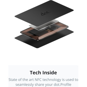 Dot.Card Metal Digital Business Card – Tap Compatible w/ iPhone & Android