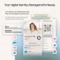 Popl Carte de Visite NFC Intelligente - Partage Instantané Sans Appli - Compatible iPhone & Android (Noir)