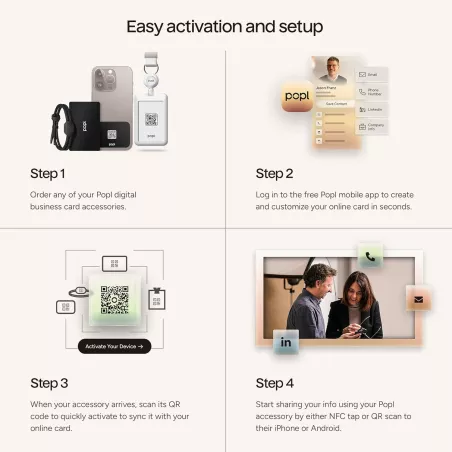 Carte de Visite NFC Popl : Partage Instantané Sans Appli