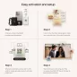 Popl Carte de Visite NFC Intelligente - Partage Instantané Sans Appli - Compatible iPhone & Android (Noir)