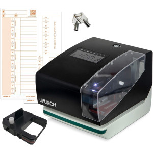 uPunch CR1000 Digital Time Clock & Date Stamp – Employee Time Tracking Kit