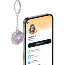 Popl Keychain Carte de Visite Digitale NFC & QR pour iPhone/Android