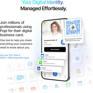 Popl Keychain Digital Business Card – Share Contacts, Social & Payments