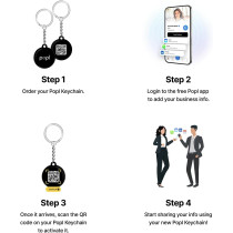 Popl Keychain Digital Business Card – Share Contacts, Social & Payments